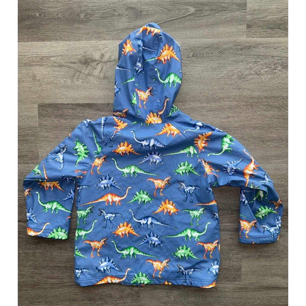 Hatley Pottery Barn Kids Blue Dinosaur Print Raincoat, Size 6